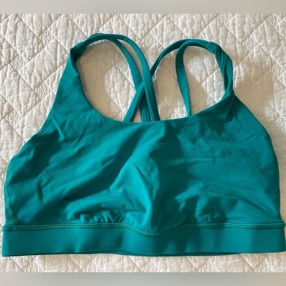 Lululemon Energy Bra, size 8, teal